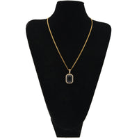 Iced Gemstone Pendant - Black