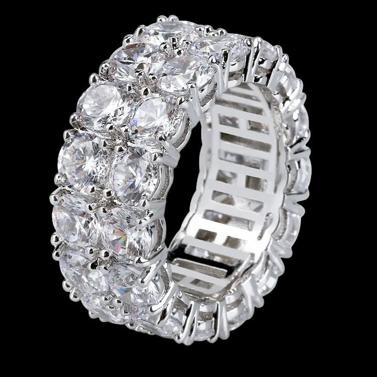 2 Row Ring - White Gold